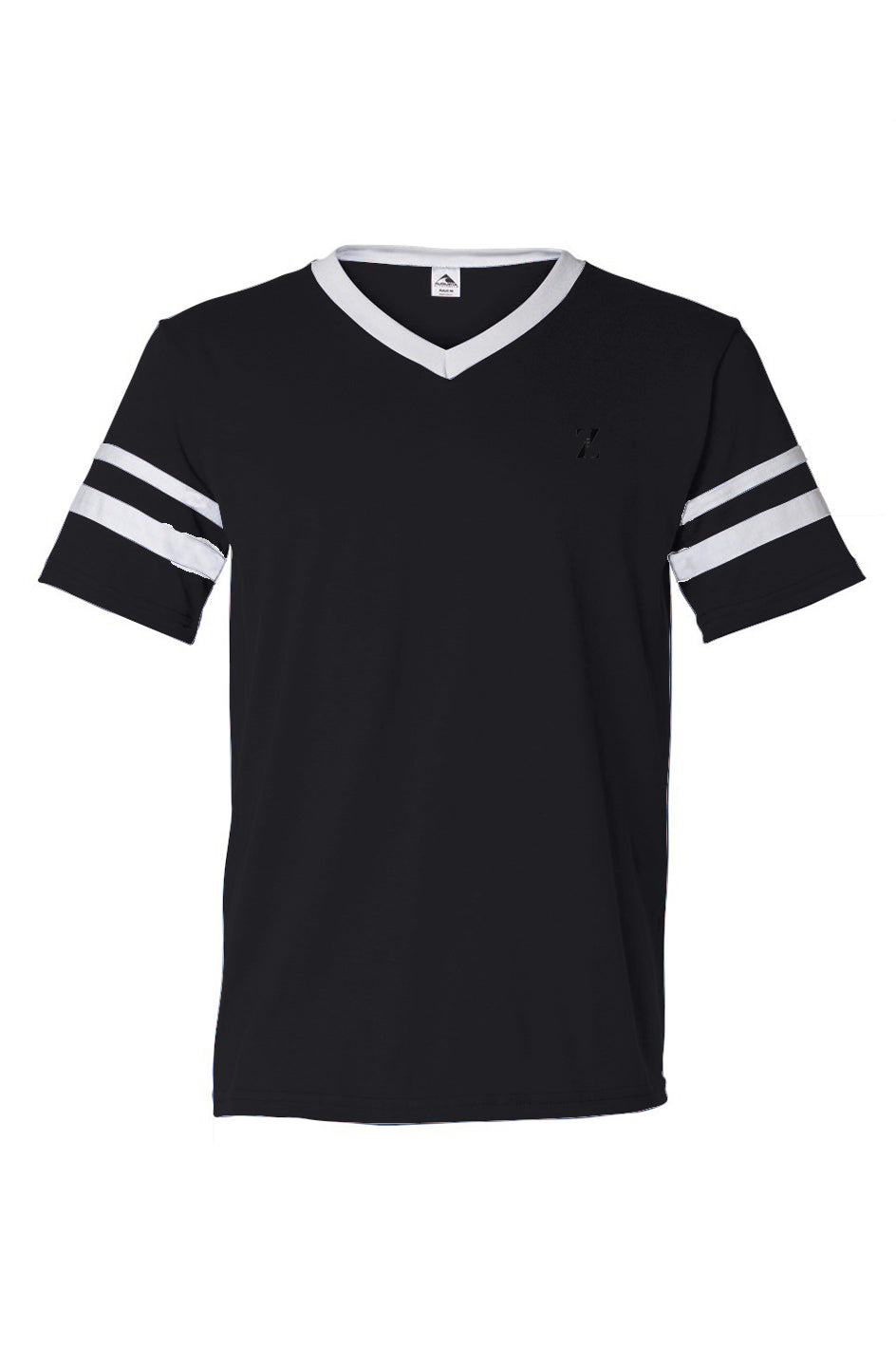 V-Neck Striped Sleeves Jersey