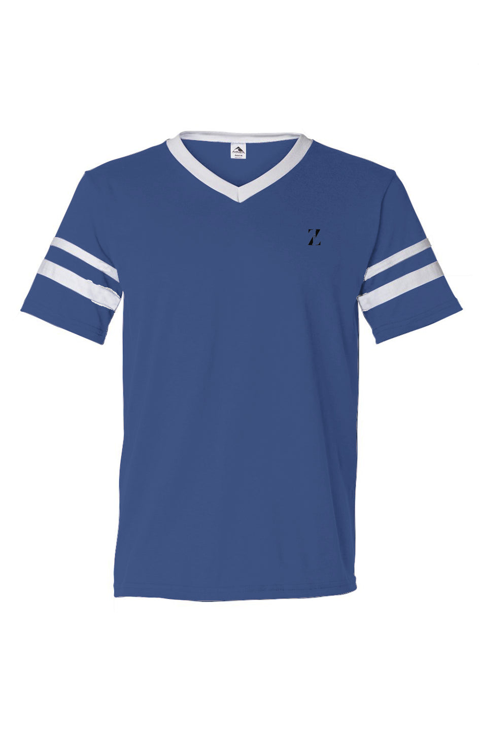 V-Neck Striped Sleeves Jersey